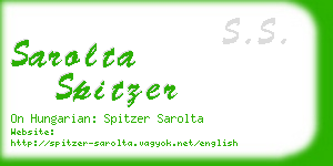 sarolta spitzer business card